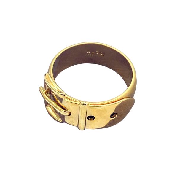Authentic  Gucci Gold Tone Scarf Ring ✨ - Picture 1 of 7